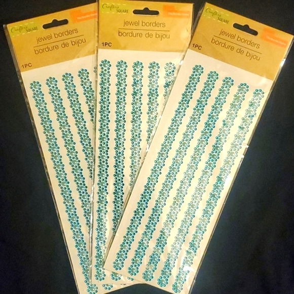 Crafter's Square Blue Jewel Borders - Picture 1 of 4